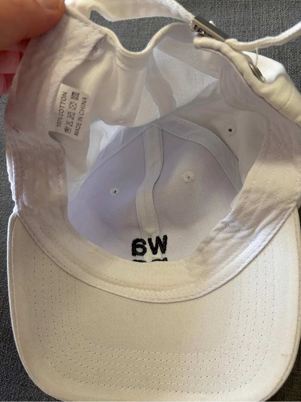 White baseball cap